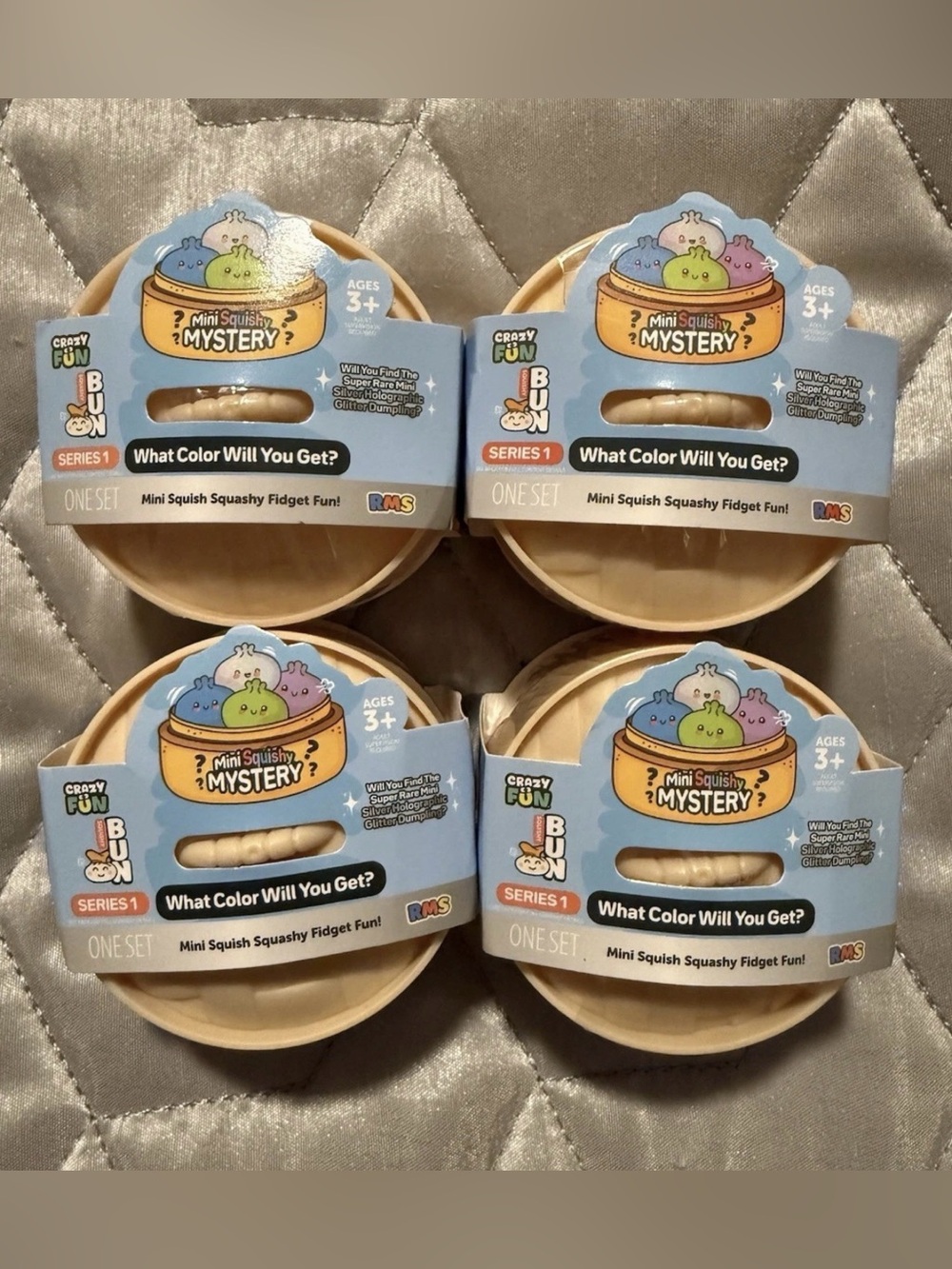 RMS Mystery Squishy Dumpling Mini Fidget Set Series 1 (pack of 4)